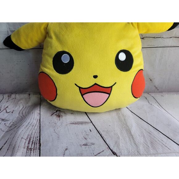 POKEMON Pikachu Pillow Pal Face Head Soft Stuffed Plush 14" Nintendo Yellow READ - Picture 2 of 5
